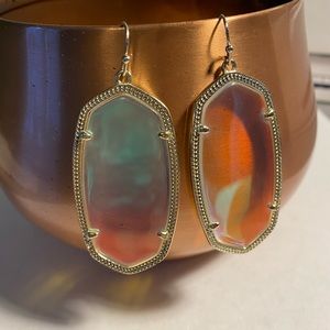 Dichroic Danielle Earrings in Gold KS